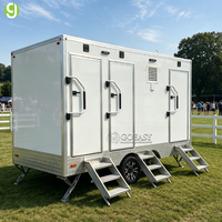 Remorque de toilettes mobiles de luxe Goeasy pour camping en plein air, douche et toilettes portables