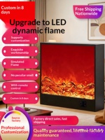 Décoration métallique personnalisée à flamme simulée intégrée pour foyer électrique encastré, style américain, pour maison