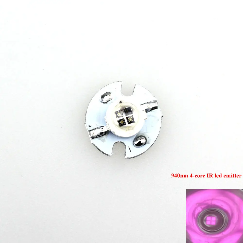 5W 940nm 4-Core Infrared Transmitting Tube IR LED Emitter with 16mm Heating Star
