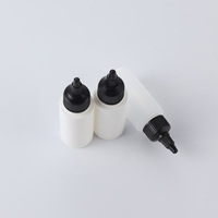 Botella de Plástico HDPE Cilíndrica de 30ml/60ml con Tapa de Rosca para Aceite Capilar, Aplicador de Crecimiento del Cabello, Tinta, Pintura, Productos Químicos - Diseño de Tapa Giratoria