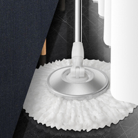 Seau à serpillière rotative en microfibre pour le nettoyage des sols ménagers, pièce de rechange pour serpillière rotative à 360°