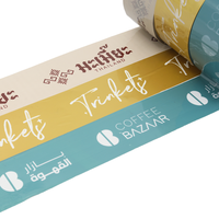 Petit quantité minimale de commande personnalisé imprimé de marque rose emballage boîte aux lettres ruban d'emballage avec croquis de logo pour les petites entreprises