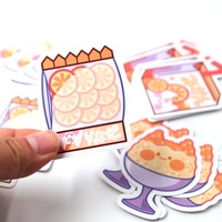 Autocollants holographiques UV découpés sur mesure, étiquettes de dessins animés, pack d'autocollants adhésifs imperméables, autocollants personnalisés avec logo