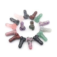 Cristales Naturales de 30 mm, Piedra Curativa, Cristal de Cuarzo Tallado a Mano, Gema, Artesanía, Energía Espiritual, Colección, Decoración del Hogar