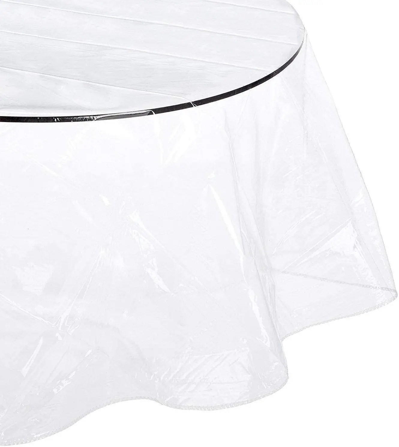 Impermeable de tela de mesa para fiesta de comedor mesa de comedor Protector PVC mantel de plástico transparente de la cubierta de la Mesa