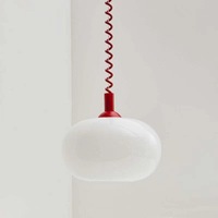 Lustre en fer et verre de style vintage, réglable en hauteur, avec éclairage LED pour chambre, salle à manger, bar, comptoir, hôtel - Simple