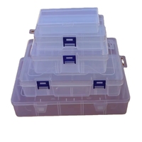 Boîte de rangement rectangulaire transparente en plastique GGDX Fuzhongqi, boîte creuse couverte en PP, kit d'accessoires pour composants électroniques