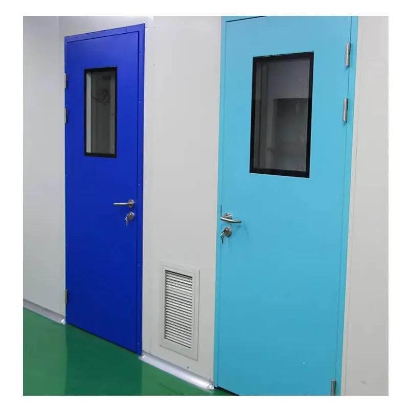 Hospital Patient Room Doors Airtight Hermetic Clean Room Stainless Steel Doors Hospital Swing Door