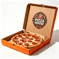 SP3988 Scatole per Pizza di Alta Qualità Ecologiche e Riciclabili in Cartone Ondulato Rinforzato da 8/9/10/12/14/16 Pollici per Asporto