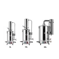 Destilador de Agua Eléctrico de Acero Inoxidable de 5-20 L/h con Control Automático, 220V/380V, 1 Año de Garantía, Protección IP55, 4.5-15kW, para Laboratorio