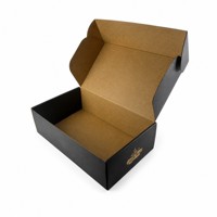 Boîte d'expédition postale rigide personnalisée en carton ondulé, robuste, épaisseur 3 mm, écologique, biodégradable, avec vernis UV sélectif brillant, pour cadeaux et fourrures