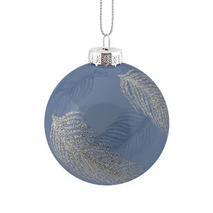 Cheap price decorative blue glass christmas ornaments balls