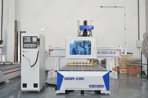 China fábrica 1325 ATC roteador de madeira A6-1325-L8-S máquina cnc para trabalhar madeira com serra de direção automática para corte