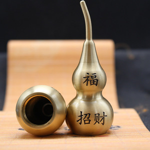 Colgante de calabaza de latón para buena fortuna, seguridad, salud, regalo unisex, colgantes temáticos, aleación de cobre - Product Image 5