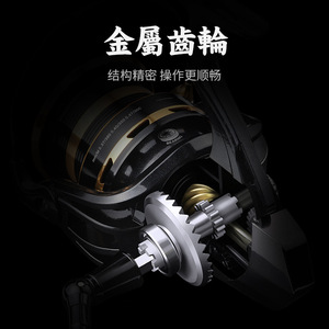 Carrete de Pesca Giratorio Chiba Metal, Tamaño 10000, 10 kg de Arrastre, para Pesca en Playa y Océano - Product Image 5