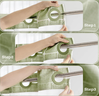 Rideau de douche en polyester écologique anti-moisissure, imperméable et lavable en machine, avec doublure à clipser, style ferme verte, 71x74 pouces