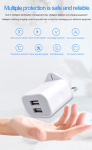 <span class=keywords><strong>Cargador</strong></span> de Pared Rápido de 10 W con Doble USB de 5 V y 2 A para <span class=keywords><strong>iPhone</strong></span> 14/13/12/<span class=keywords><strong>11</strong></span>, <span class=keywords><strong>Adaptador</strong></span> de Corriente USB A con Enchufe Estadounidense de 5 V y 2 A, <span class=keywords><strong>Cargador</strong></span> de Pared para Teléfono Móvil - Product Image 5