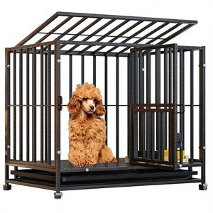 Gabbia per Cani in Tubo Quadrato Rinforzato Zincato con Lucernario, Resistente e Facile <span class=keywords><strong>da</strong></span> Installare - Product Image 1