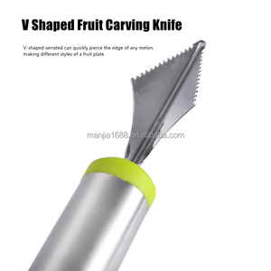 Manjia Dụng Cụ Khắc Trái Cây Bằng Thép Không Gỉ Dụng Cụ Lấy Lõi Dưa Hấu Bộ Dụng Cụ Đào Bóng Dao Khắc - Product Image 4