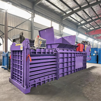 Presse à balles hydraulique horizontale automatique efficace pour vêtements et textiles usagés, production de balles compactes, garantie de 1,5 an