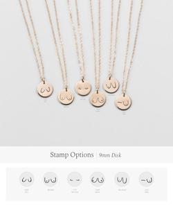 Preziosa collana Dei Monili delle donne Oro Argento Oro Rosa Semplice Disco Pendente Della Ragazza di alimentazione Femminista Tette choke Collana dei monili - Product Image 5