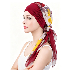 Nouvel Arrivage : Turbans et Foulards Imprimés à Motifs Floraux pour Femmes aux Cheveux Longs – Bonnets <span class=keywords><strong>Chimio</strong></span> et Chapeaux pour Patients Oncologiques - Product Image 1