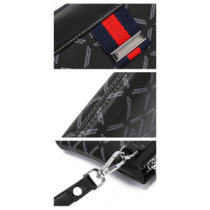 <span class=keywords><strong>Mew</strong></span>-Pochette classique de style rétro pour hommes, pochette en cuir PU, sac à main décontracté à carreaux, vente en gros de pochettes pour hommes - Product Image 4