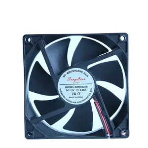 Yüksek hızlı plastik DC hava fırçasız eksenel Fan 90mm/92mm 12v/24v soğutma fanı