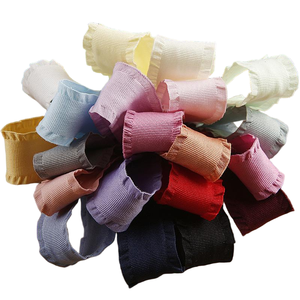 Nastro Grosgrain con Bordo Arricciato per Fiocchi per Capelli <span class=keywords><strong>e</strong></span> Artigianato, Fornitura all'Ingrosso in Tinta Unita per Fermagli per Capelli o Cappelli Decorati - Product Image 2