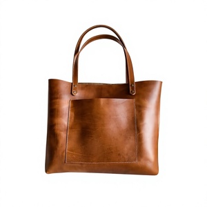 Traditional Style Leather <b>Tote</b> Bag With Two Handles Open To Durabl Designs Unisex Casual Daily Use Leather Handbags For Sale - Product Image 1