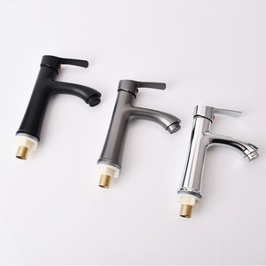 <span class=keywords><strong>Robinet</strong></span> de lavabo à poignée unique en céramique sanitaire en gros, <span class=keywords><strong>noir</strong></span>, à montage sur plan, pour salle de bain, <span class=keywords><strong>eau</strong></span> <span class=keywords><strong>froide</strong></span> - Product Image 5