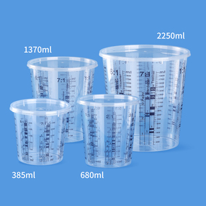 385ml 680ml 1370ml 2250ml di vernice tazza di plastica per misurare la miscela rapida tazze - Product Image 1