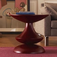 Table d'appoint moderne en fibre de verre, table basse ronde pour salon, table de canapé