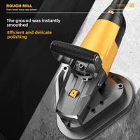Ponceuse électrique portative à grande vitesse avec tige d'extension ; Polisseuse compacte pour ciment ; Outil de lissage mural haute puissance pour béton