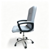 Chaise de bureau pivotante en cuir PU de luxe pour cadres, chaise de bureau confortable en cuir pour patron, PDG