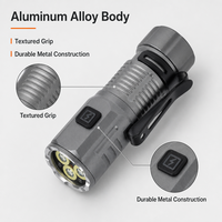 Lampe torche LED rechargeable USB F30, étanche IP65, mini, avec queue magnétique, tactique, haute luminosité, en alliage d'aluminium, pour le camping