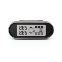 Système de surveillance des pressions des pneus (TPMS) universel pour bus et camions avec écran LCD en matériau ABS, capteurs intégrés, étanchéité IP67, charge solaire sans fil