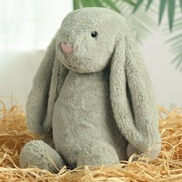 Peluche personnalisée en forme de lapin, jouet en peluche doux à longues oreilles, rembourré en coton PP, cadeau de naissance ou de fête prénatale