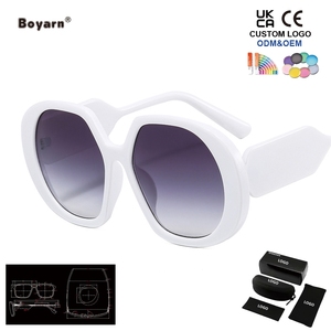 Gafas de Sol de Acetato Extra Grandes de Lujo al por Mayor de Boyarn, Lentes de Sol con Logotipo Personalizado para Hombre y Mujer - Product Image 2