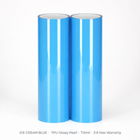 Film de protection PPF auto-cicatrisant, anti-rayures, résistant aux UV, hydrophobe, couleur TPU bleu glacé, pour atelier automobile
