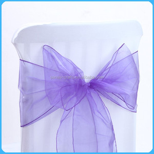 Kích thước hơn <span class=keywords><strong>Organza</strong></span> Sheer Wedding Chair Bow nhà máy bán hàng trực tiếp giá thấp Sash - Product Image 4