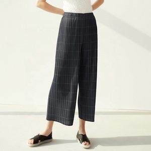 三寨纯色竹裤2023夏季新款瘦身女大直腿裤打底裤宽松瘦身九分<span class=keywords><strong>Ca</strong></span> - Product Image 3