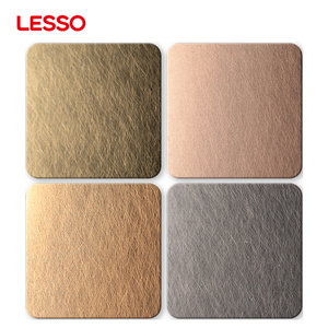 แผ่นสแตนเลสมาตรฐาน <span class=keywords><strong>LESSO</strong></span> ASTM เกรด 304 201 316 ความหนา 1.0-1.5 มม. แผ่นตกแต่งสีสันสำหรับตกแต่งพื้นที่เชิงพาณิชย์ - Product Image 4