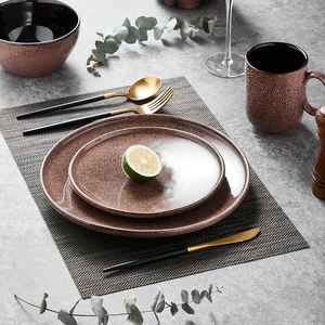 Juego de Platos de Porcelana Rústica PITO, Vajilla de Porcelana, Plato de Cena, Vajilla de Cerámica para Restaurante - Product Image 3