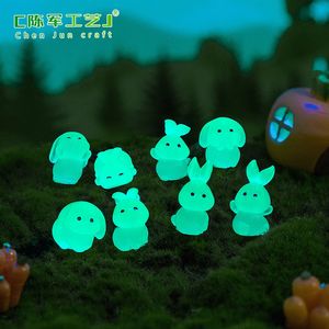 Figurines d'animaux lapin mignon lumineux pour micro-paysage, accessoires de décoration paysagère de <span class=keywords><strong>jardin</strong></span>, petite décoration de bureau de voiture - Product Image 3