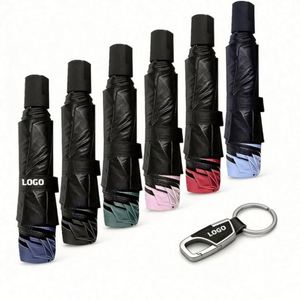 Wholesale Logo Three-<b>Folding</b> Silk <b>Screen</b> Printed Durable Umbrellas Event Business Gift Bulk Supply Custom Promotional Gifts - Product Image 1