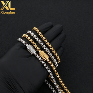 Nouveauté - Bracelet en Chaîne à Maillons en Acier Inoxydable Plaqué Or 18K - Forme de Perle Carrée - Cadeau pour Homme - Product Image 5
