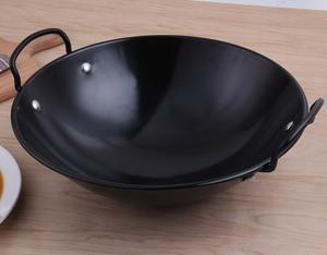 Sartén para freír esmaltada, sartén de hierro fundido para oreja, <span class=keywords><strong>wok</strong></span> - Product Image 2