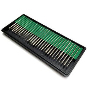 Boasta 30 pezzi 2.35mm 3mm diamantati Set di molature rotanti per gioielli incisione lucidatura e intaglio strumenti - Product Image 3
