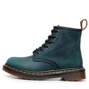 Color <b>Leather</b> Ankle Boots Round Toe Lace-Up Rubber Outsole EVA Midsole Boot Style All Seasons Wholesale - Product Image 1